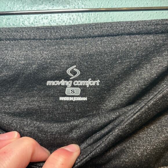 Moving Comfort Urban Gym Capri Leggings Small S Gray Ruched Ankle Tie Workout - Picture 3 of 9